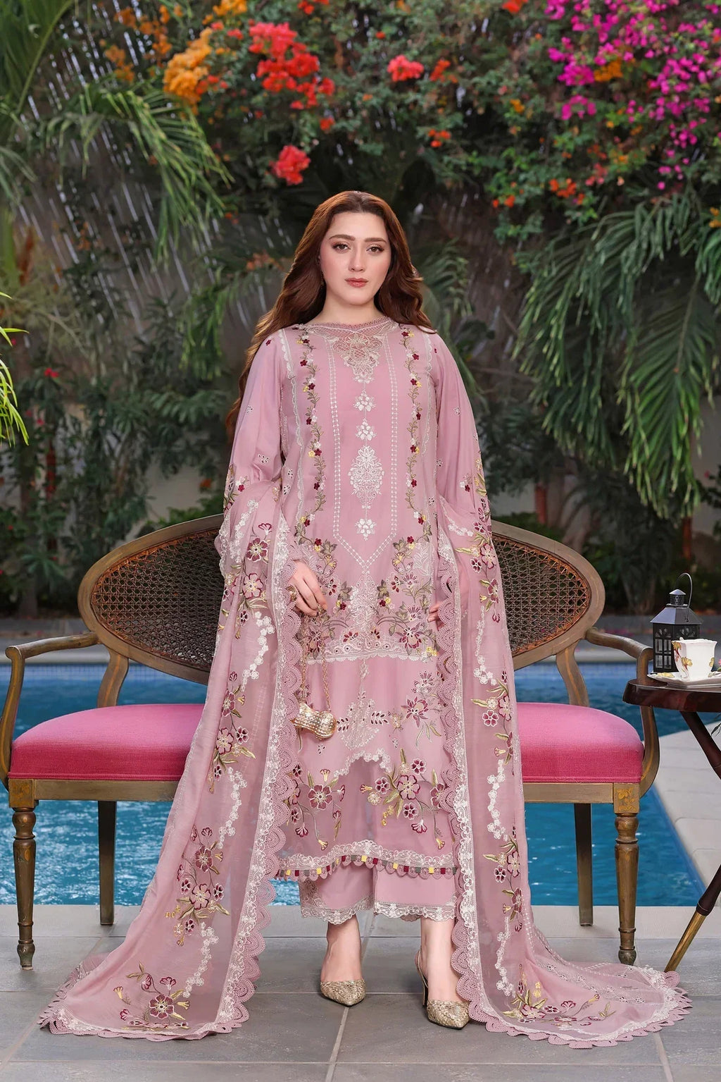 Aneela’s Luxury Dhanak Emb 3PC - MC203