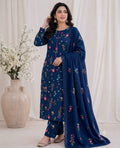 Cross Boti 3PC Dhanak - Navy