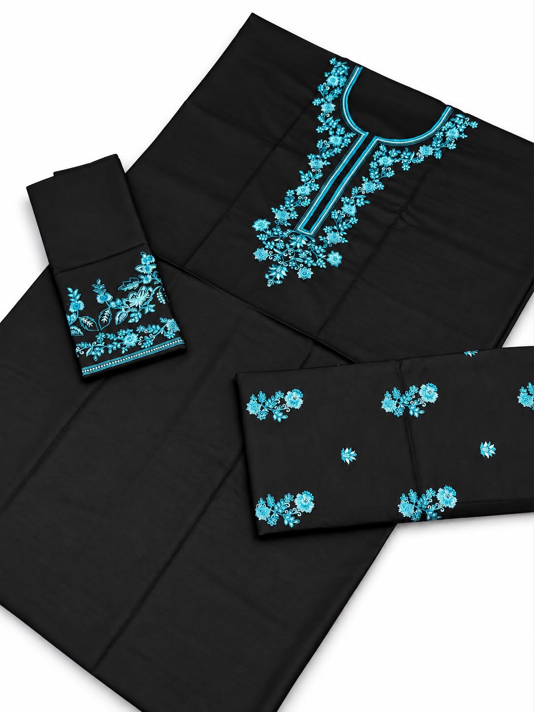 LAAM 2-Piece Dhanak Embroidered Winter Wedding Suit – Code 1005-3
