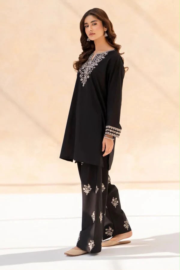 LAAM 2-Piece Dhanak Embroidered Winter Wedding Suit – Code 1005-4