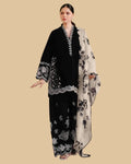 Zara Coco 3PC Dhanak Winter Suit - Black